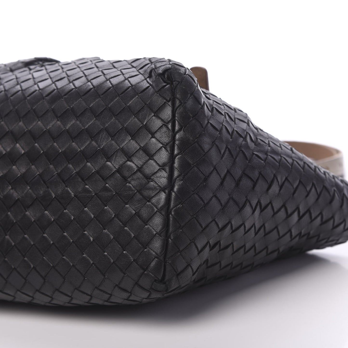 Nappa Intrecciato Mini Marquise Flower Tote Black
