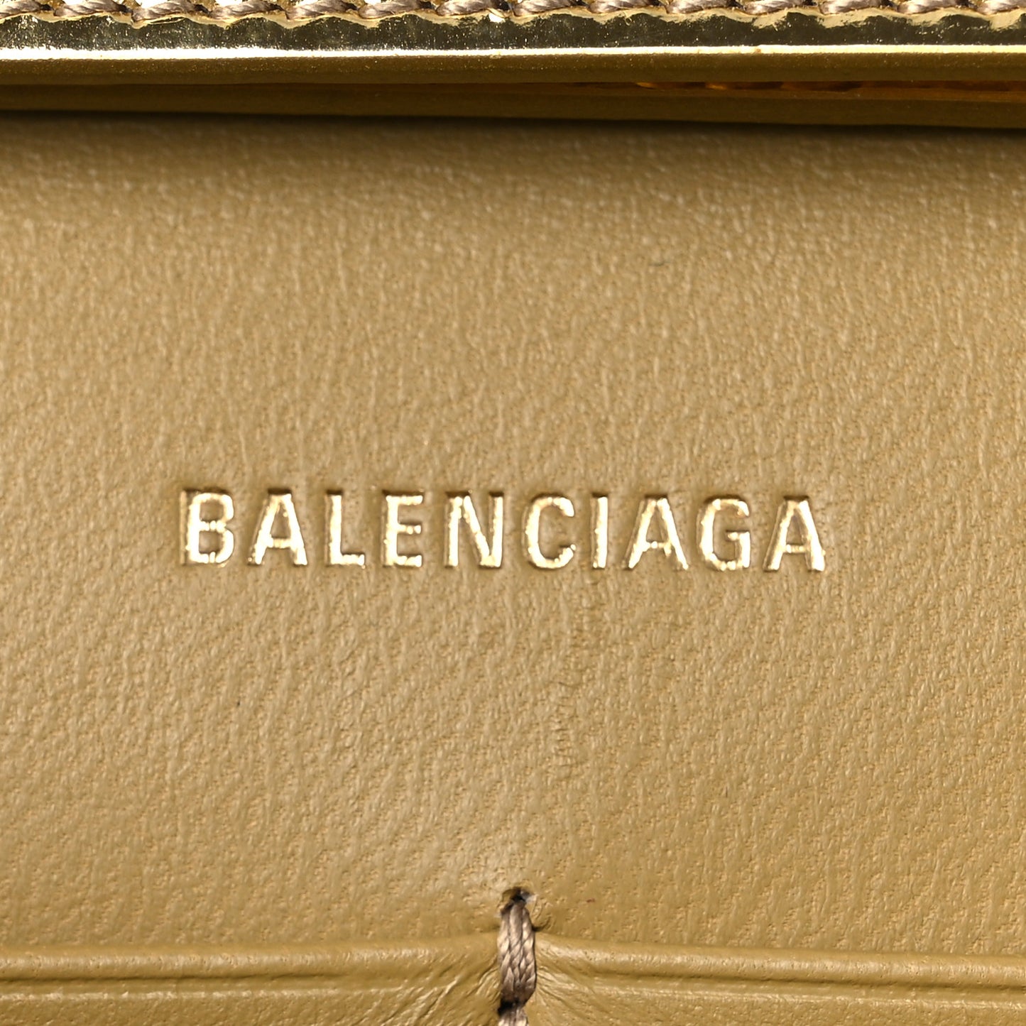 Mirror Calfskin Hourglass Chain Bag Gold