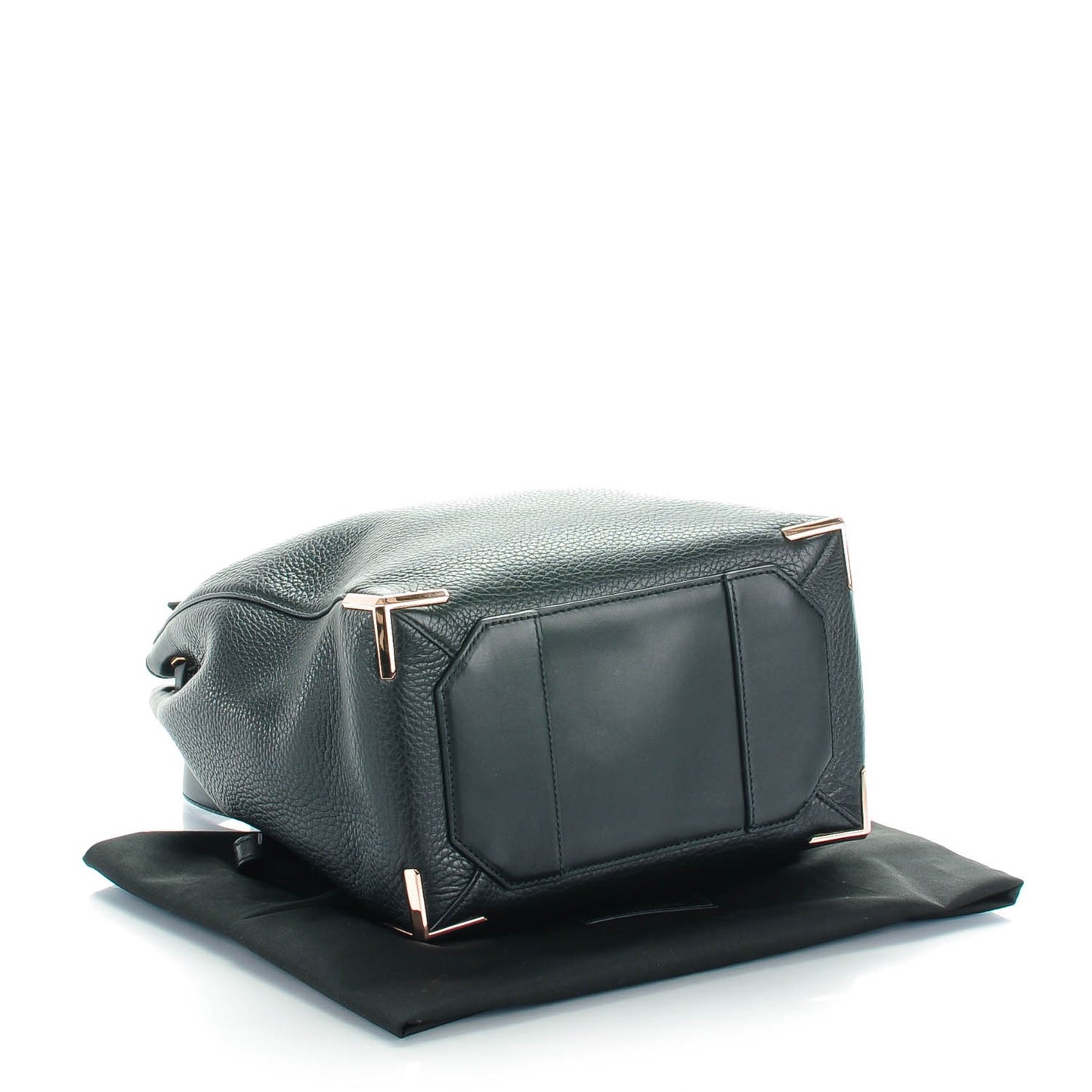 Pebbled Calfskin Prisma Skeletal Backpack Black Rose Gold Hardware