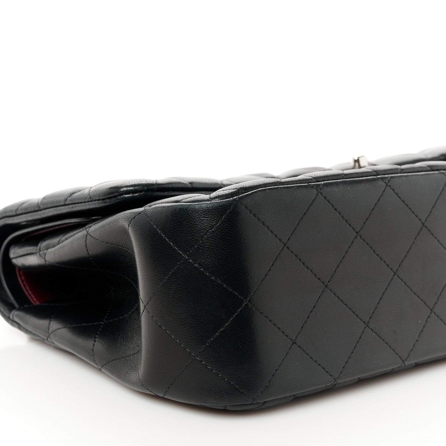 Chanel Lambskin Quilted Jumbo Double Flap Black 10 of 11