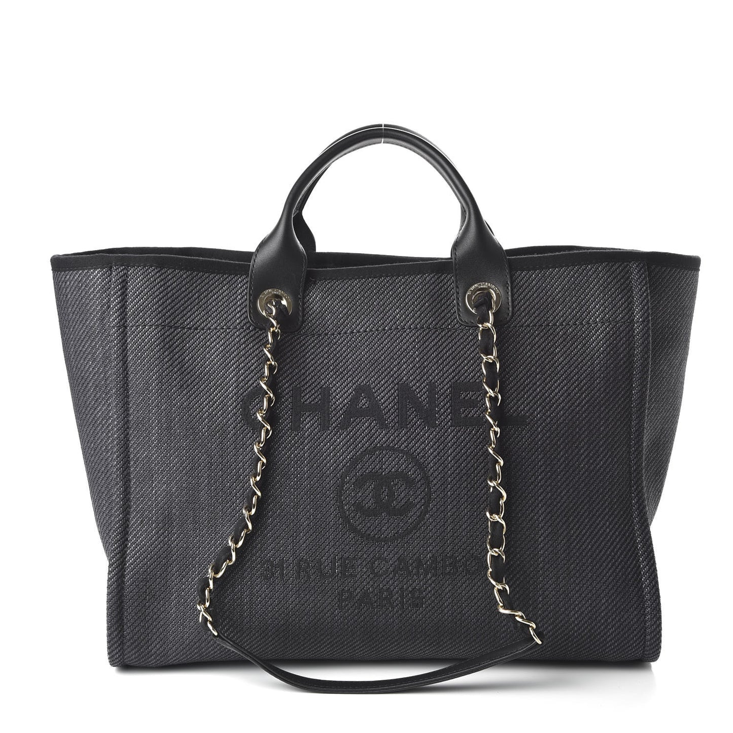 Canvas Medium Deauville Tote Black