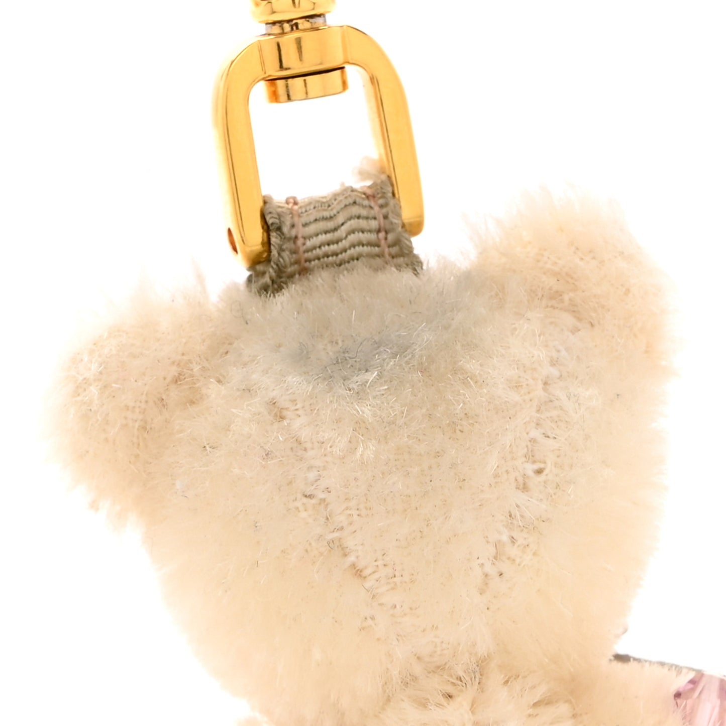 Crystal Teddy Bear Keychain White Multicolor