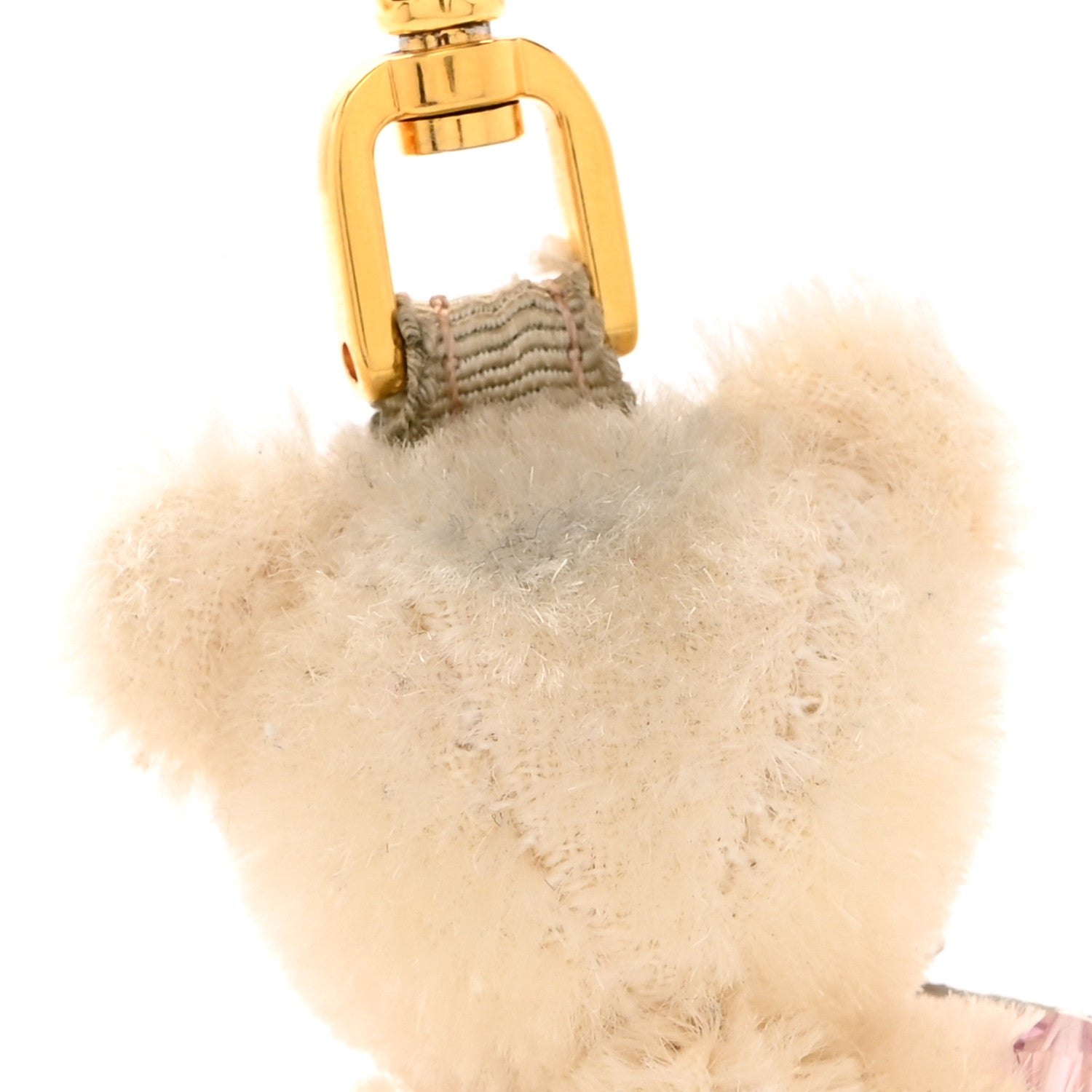 Prada Crystal Teddy Bear Keychain White Multicolor 6 of 9