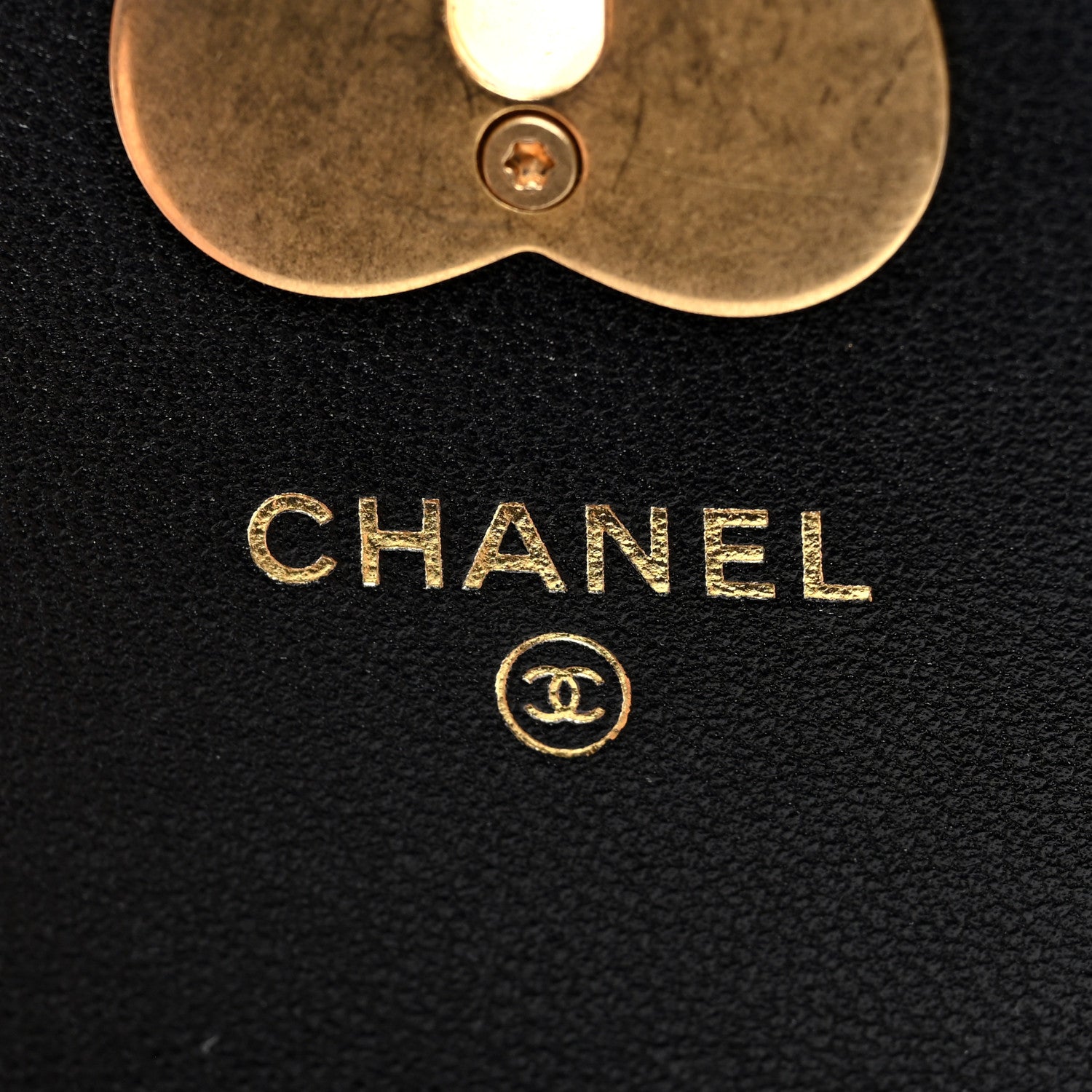 Chanel Lambskin Plexiglass Quilted Coco Love Clutch With Chain Black 6 of 10