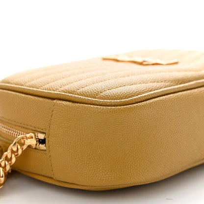 Saint Laurent Grain De Poudre Matelasse Monogram Mini Lou Camera Bag Light Chartreuse 9 of 10
