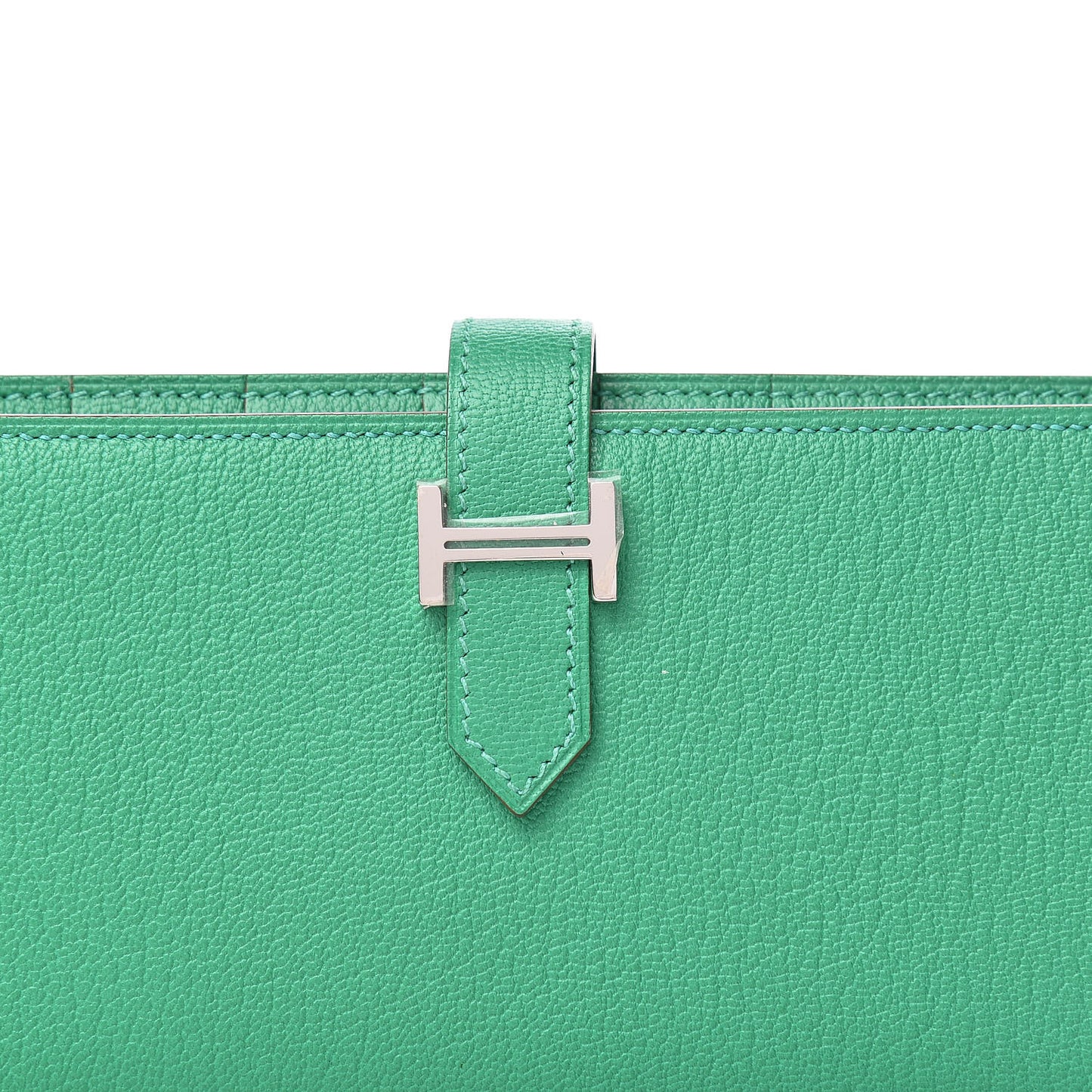 Chevre Mysore Bearn Gusset Wallet Menthe