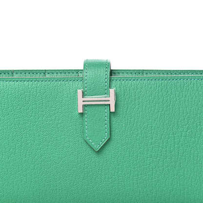 Hermes Chevre Mysore Bearn Gusset Wallet Menthe 8 of 9