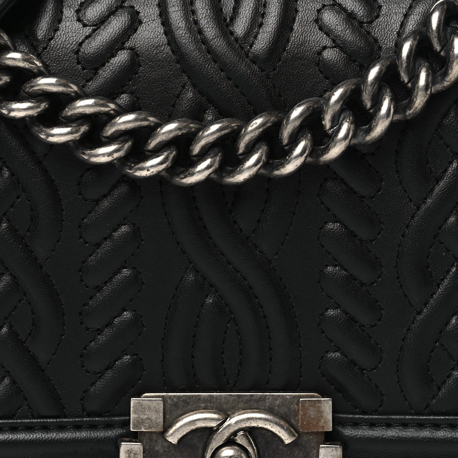 Chanel Lambskin Medium Celtic Boy Flap Black 8 of 11