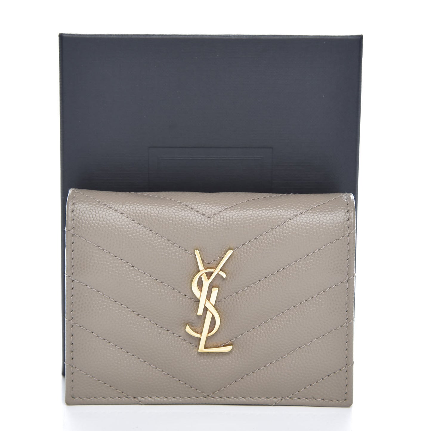Grain De Poudre Matelasse Chevron Cassandre Card Case Fog
