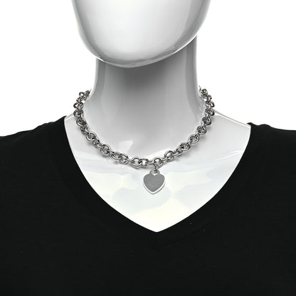 Tiffany Sterling Silver Heart Tag Necklace 2 of 4