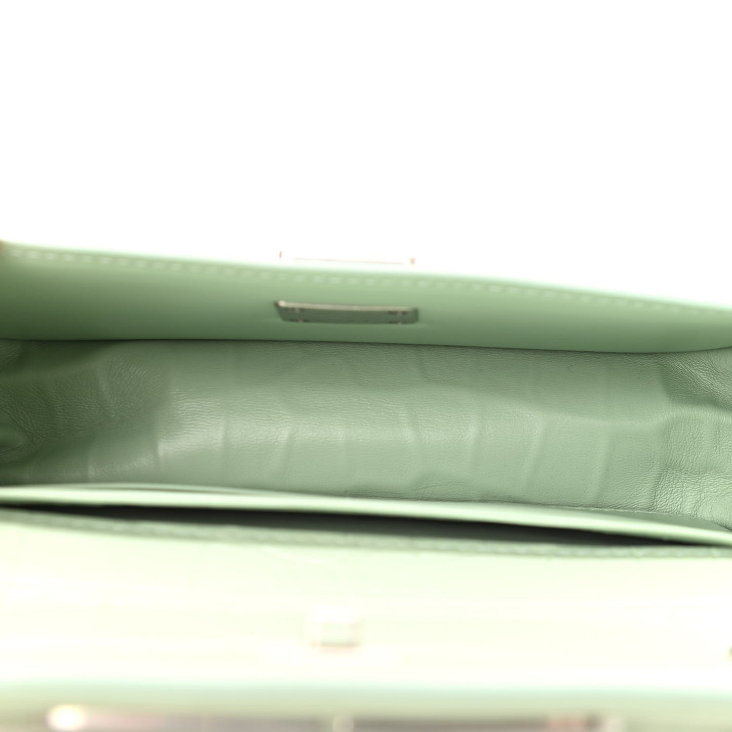 Extra Supple Calfskin Crocodile Embossed Gossip Chain Bag XS Light Green
