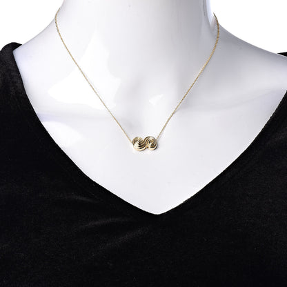 Tiffany 18K Yellow Gold Spiro Swirl Pendant Necklace 2 of 7