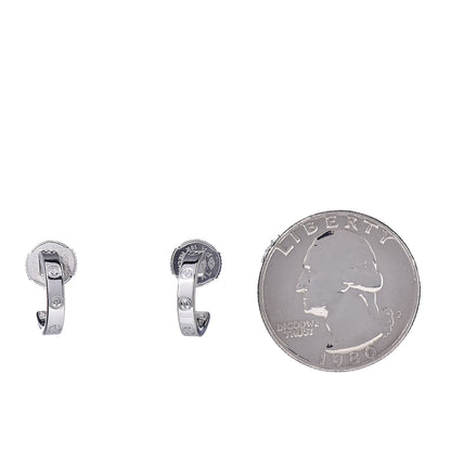 Cartier 18K White Gold Small LOVE Hoop Earrings 2 of 4