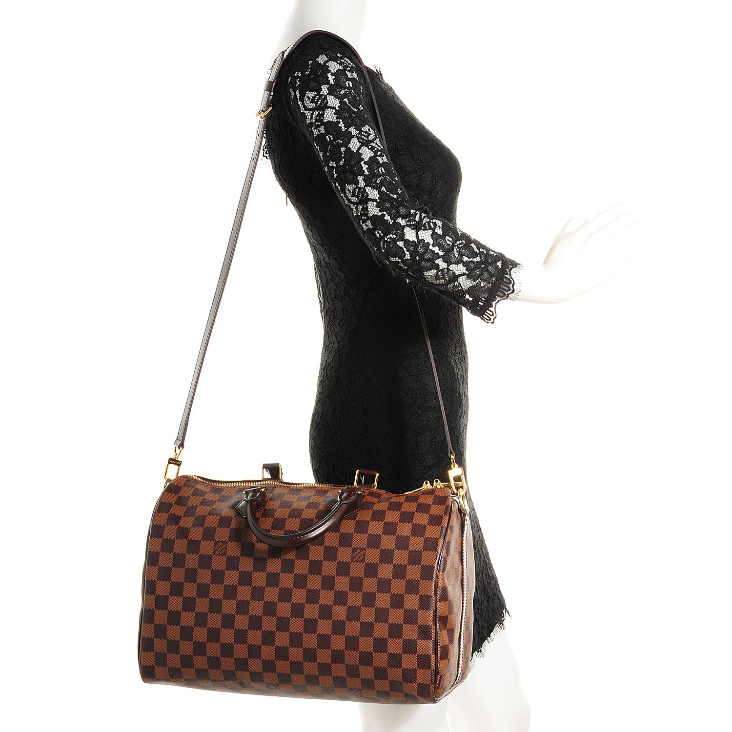 Louis Vuitton Damier Ebene Speedy Bandouliere 35 2 of 7