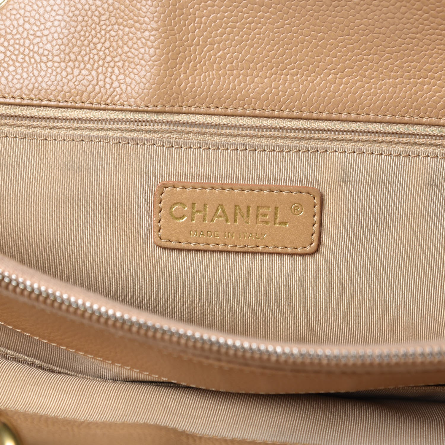 Chanel Caviar Quilted Grand Shopping Tote GST Beige 6 of 21