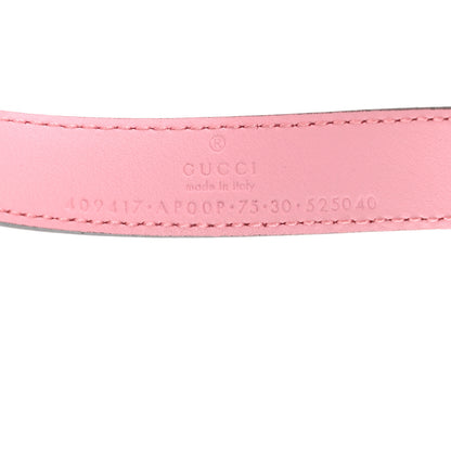 Gucci Moon Calfskin Palladium Double G 20mm Belt 75 30 Wild Rose 5 of 5
