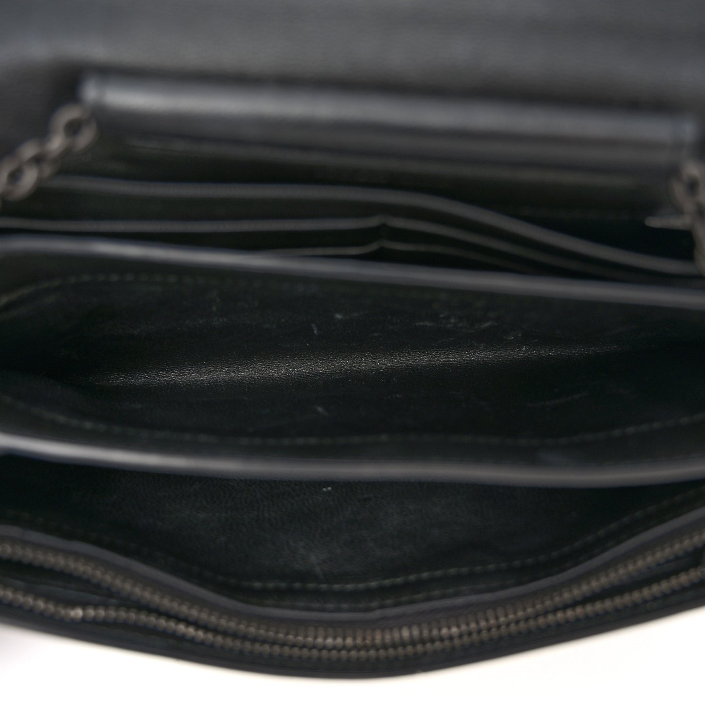 Nappa Intrecciato Continental Wallet on Chain Black
