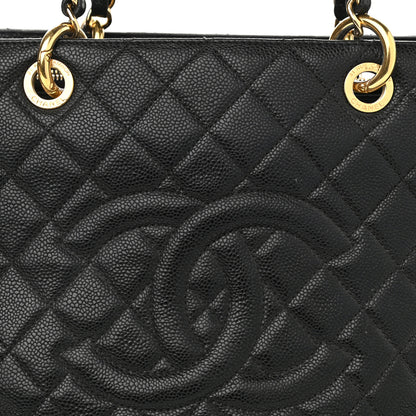 Chanel Caviar Quilted Grand Shopping Tote GST Black 9 of 13