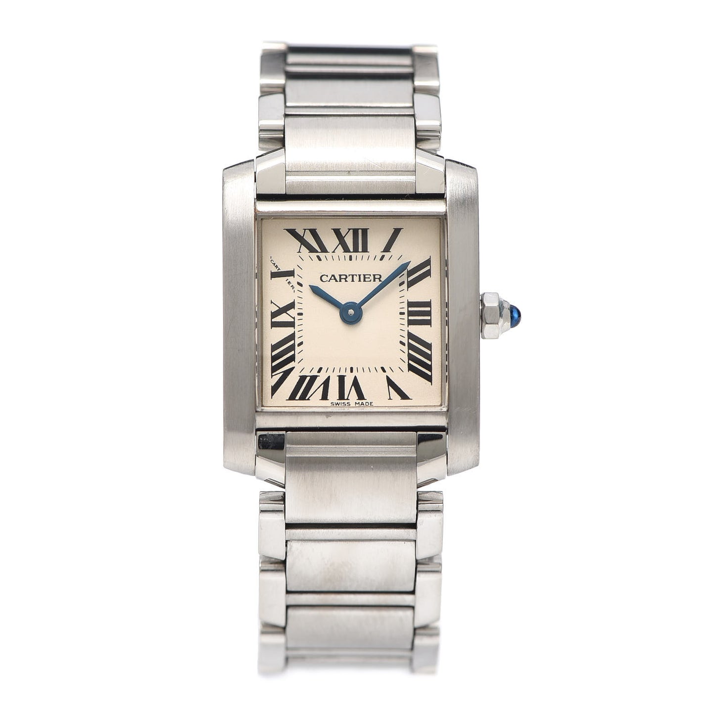 Stainless Steel 20mm Tank Francaise Quartz Watch