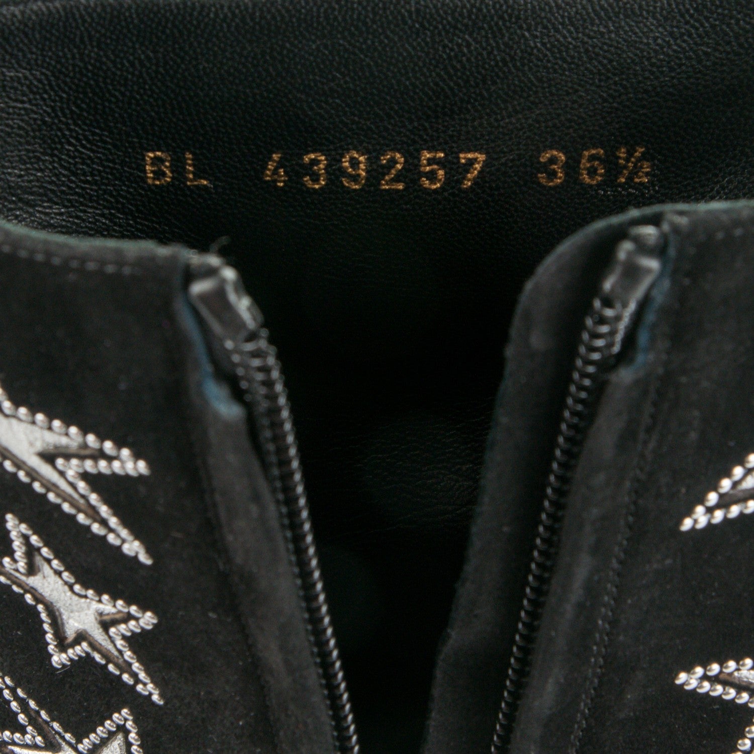 Saint Laurent Kid Scamosciato Lambskin Candy Star Studded Platform Boots 36.5 Black 8 of 10