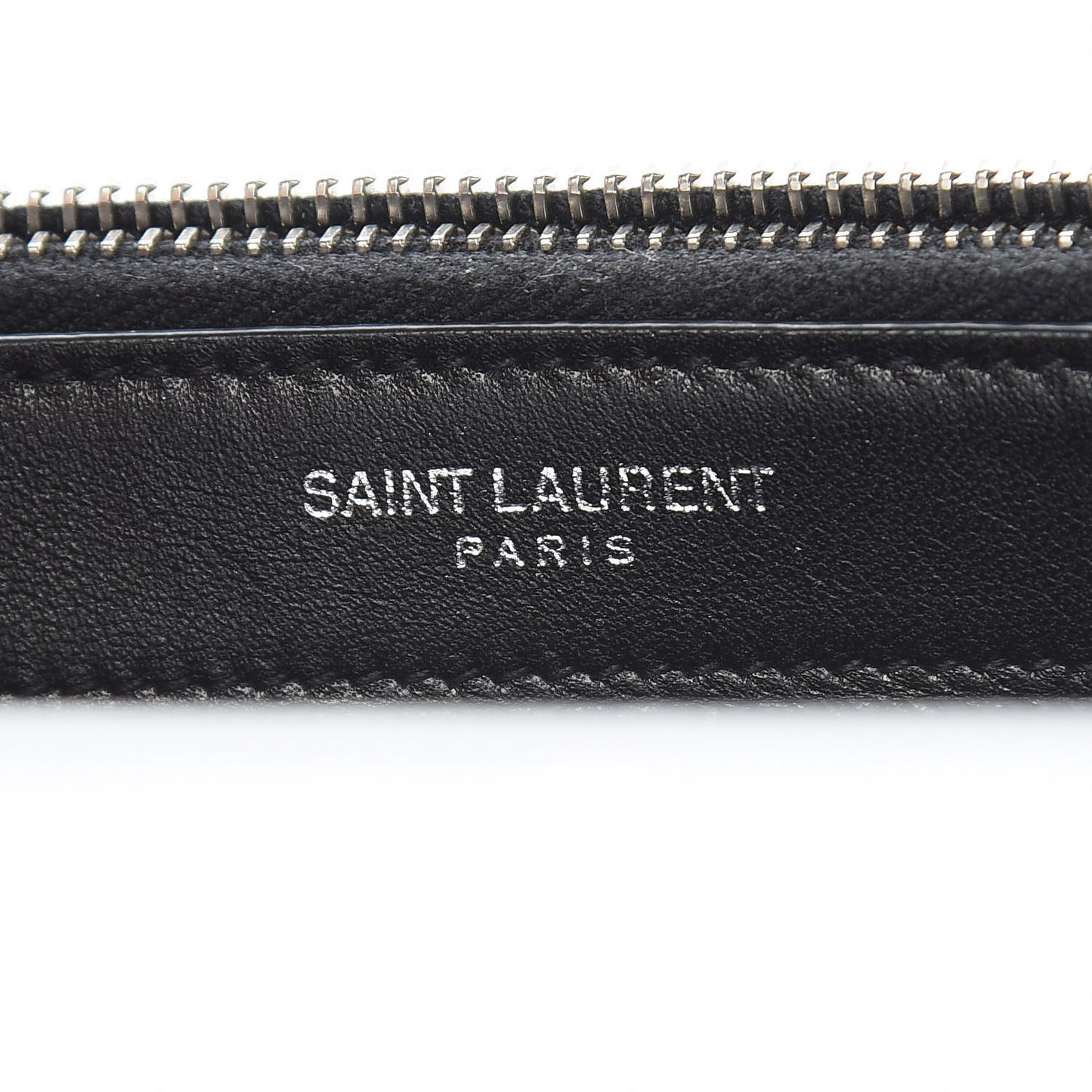 Metallic Grain De Poudre Kate Monogram Tassel Chain Wallet Silver