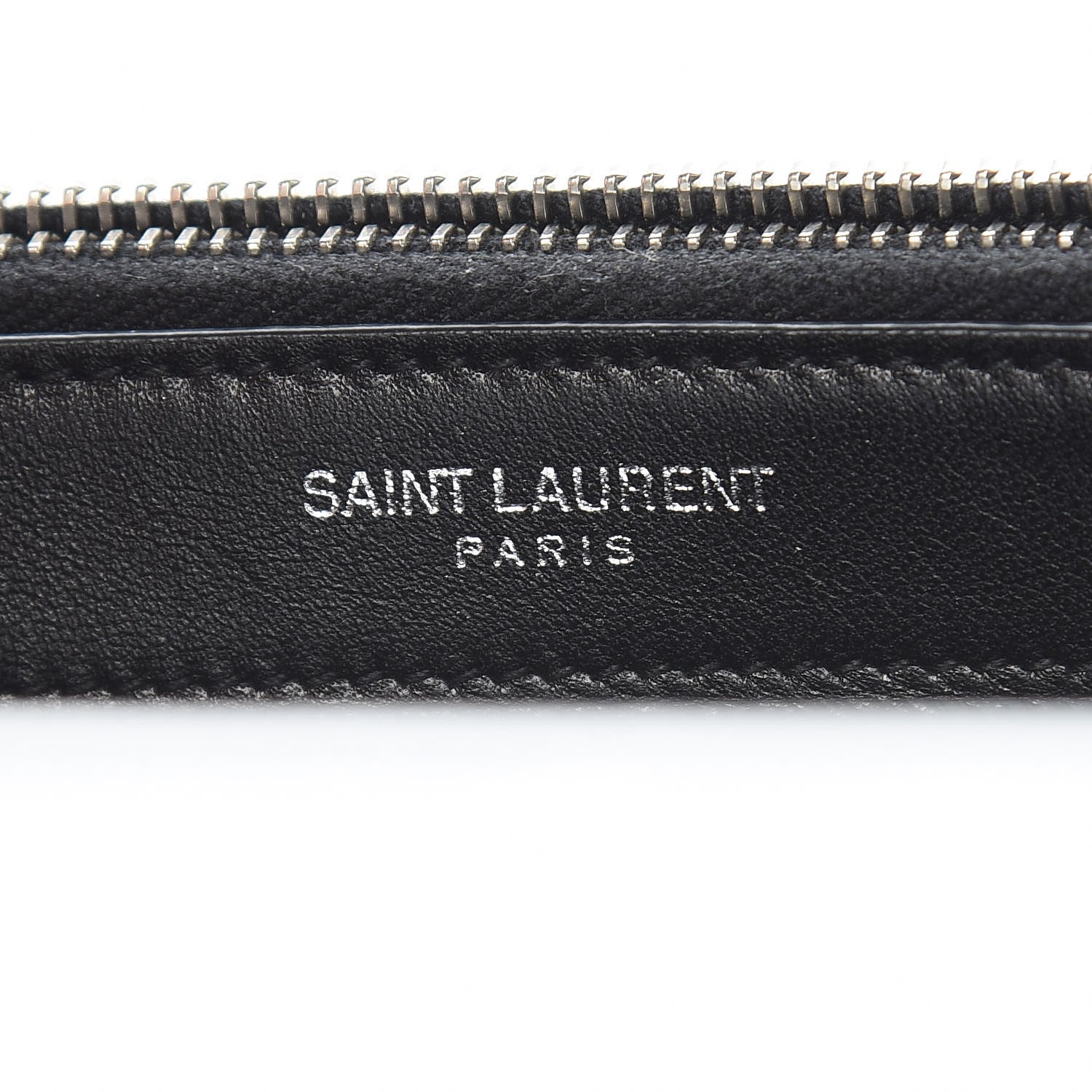 Saint Laurent Metallic Grain De Poudre Kate Monogram Tassel Chain Wallet Silver 7 of 10