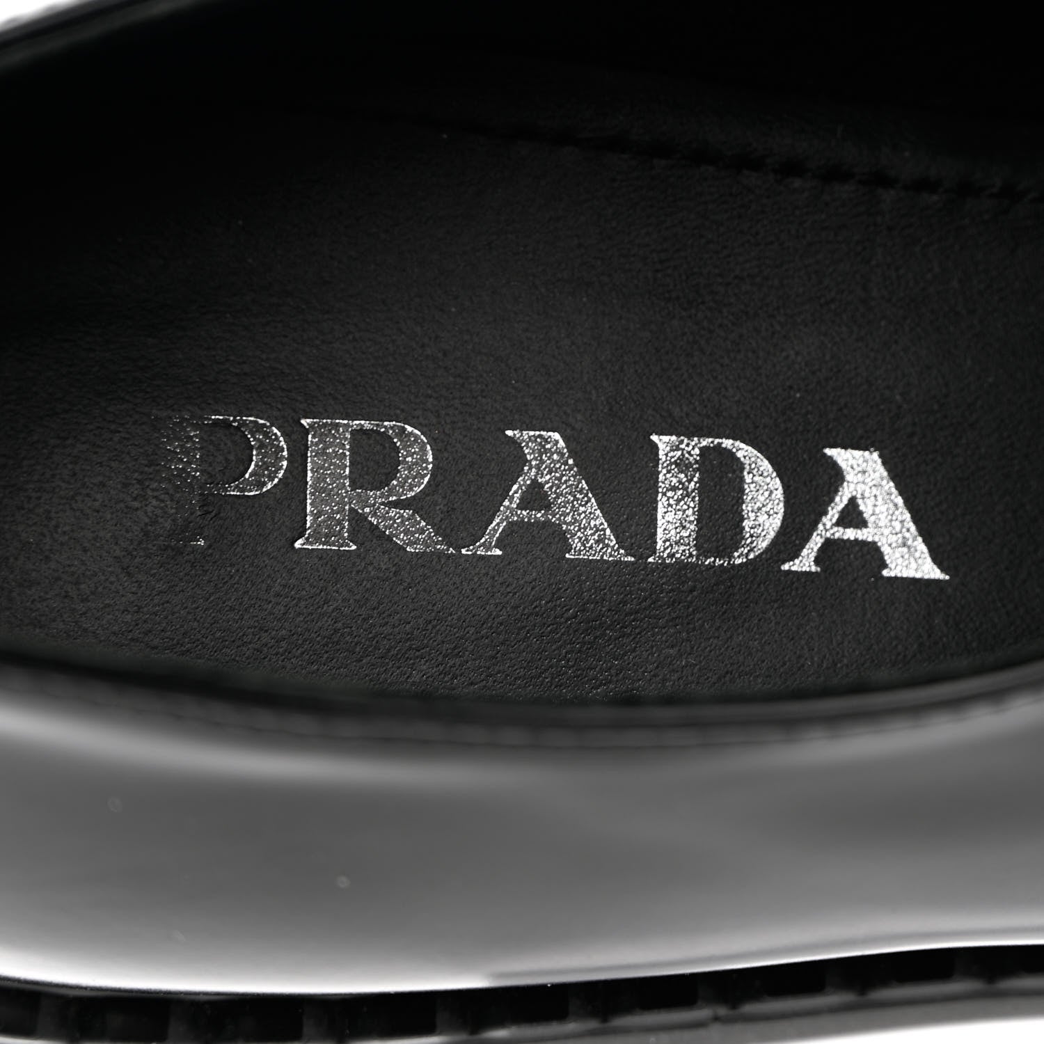 Prada Spazzolato Metal Triangle Logo 50mm Loafers 38.5 Black 7 of 12