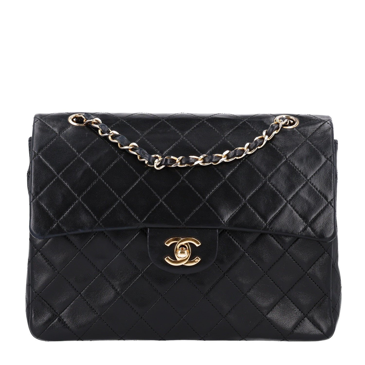 Chanel Lambskin Quilted Medium Double Flap Black 1 of 11