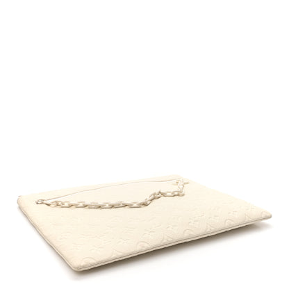 Louis Vuitton Taurillon Monogram Solar Ray A4 Pouch White 4 of 9
