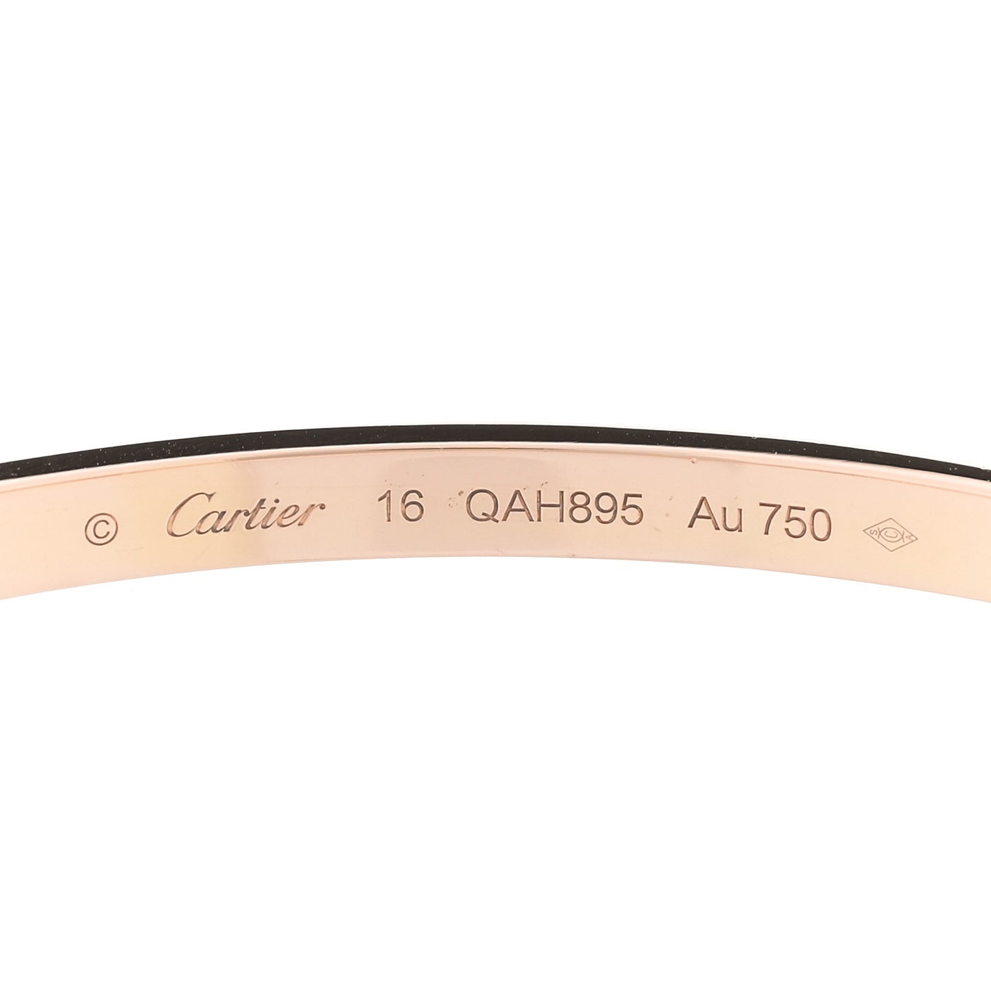18K Pink Gold Diamond Small LOVE Paved Bracelet 16