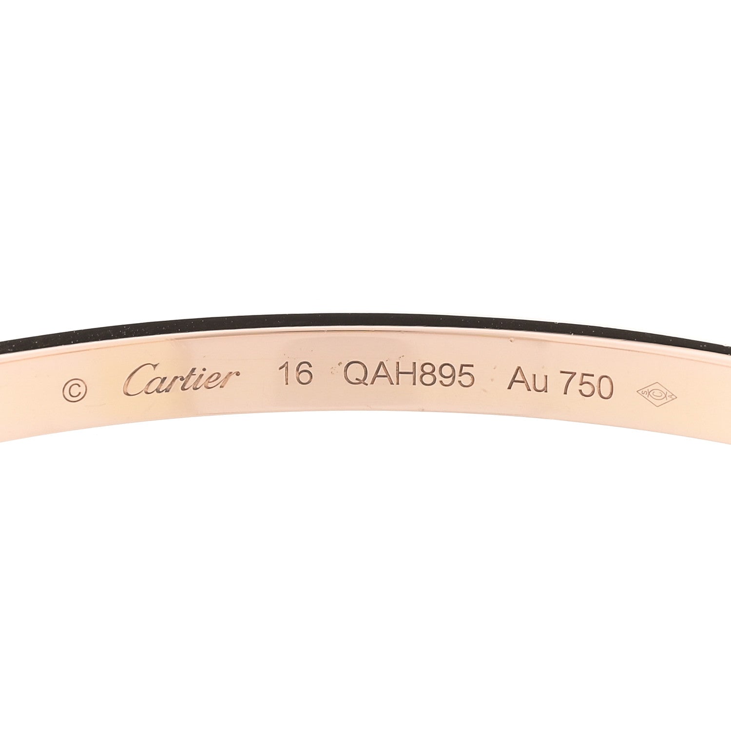 Cartier 18K Pink Gold Diamond Small LOVE Paved Bracelet 16 3 of 5