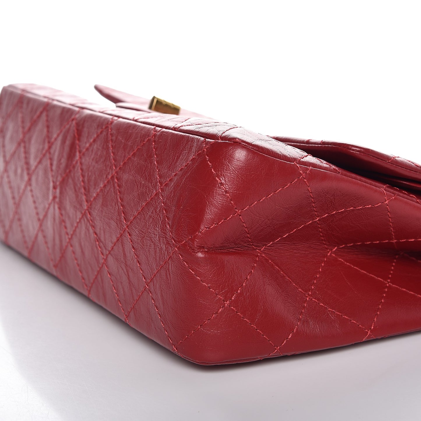 Aged Calfskin Quilted 2.55 Reissue 227 Flap Red