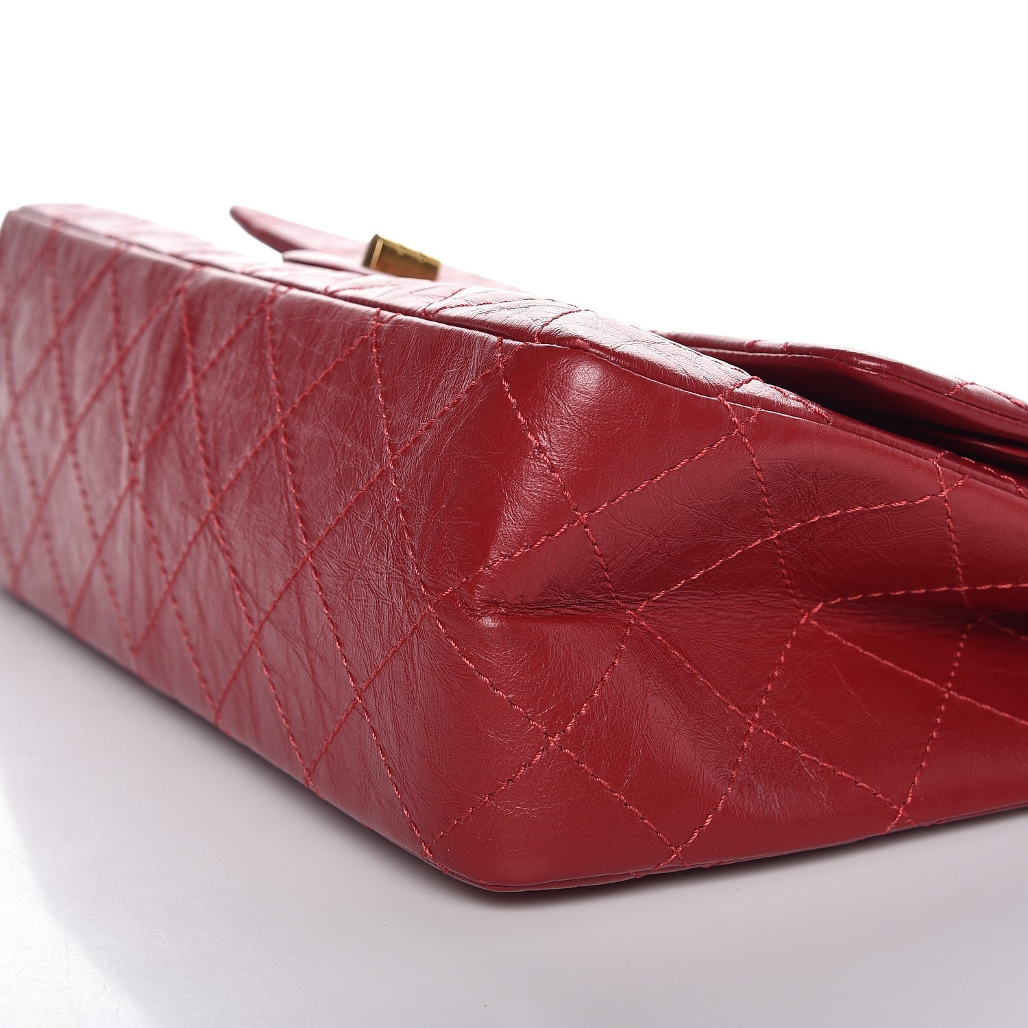 Chanel Aged Calfskin Quilted 2.55 Reissue 227 Flap Red 10 of 12