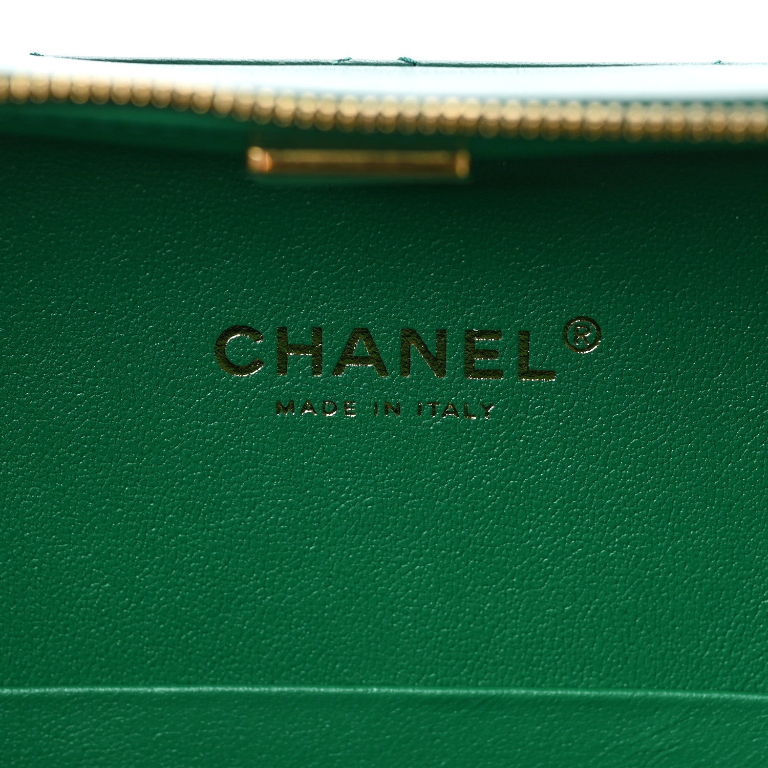 Chanel Lambskin Quilted Top Handle Vanity Case Green 5 of 8