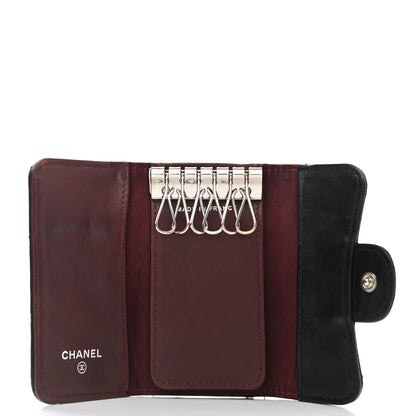 Chanel Lambskin Quilted 6 Key Holder Black 5 of 8