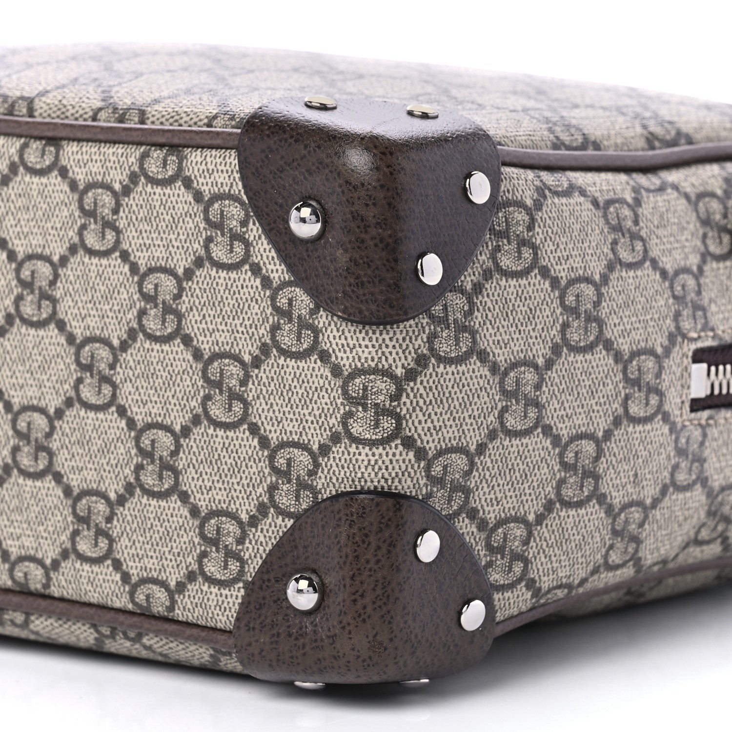 Gucci GG Supreme Monogram Textured Calfskin Square Messenger Bag Beige Ebony New Acero 10 of 10