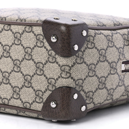 Gucci GG Supreme Monogram Textured Calfskin Square Messenger Bag Beige Ebony New Acero 10 of 10