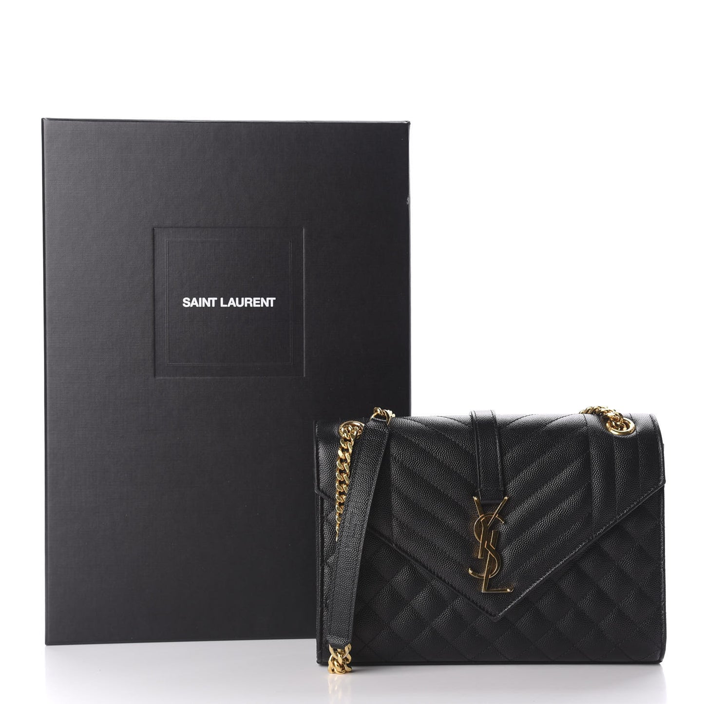 Grain De Poudre Textured Mixed Matelasse Triquilt Medium Monogram Satchel Black