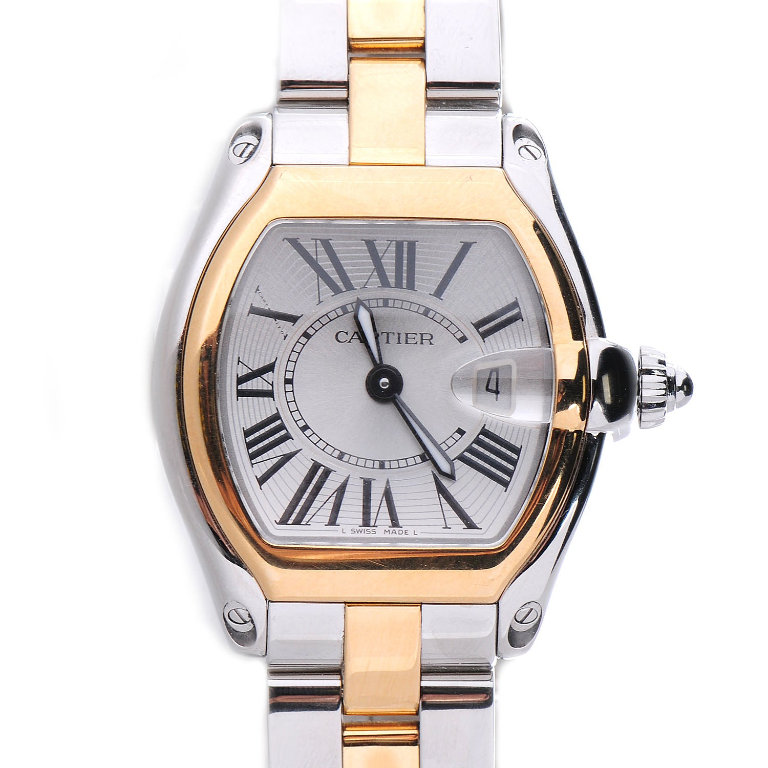 Cartier Stainless Steel 18K Yellow Gold 31mm Roadster Quartz Watch 1 of 5