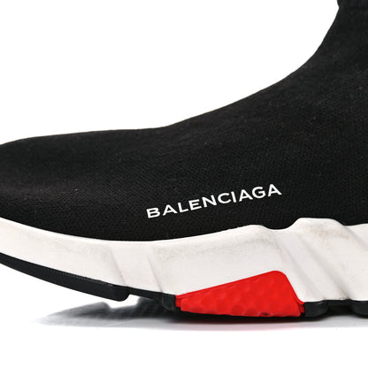 Balenciaga Technical 3D Knit Mens Speed Sneakers 40 Black Red 11 of 18