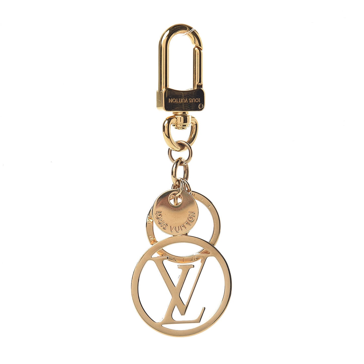 LV Circle Bag Charm Key Holder Gold