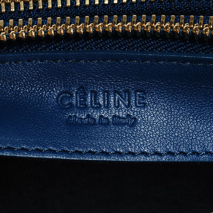 Celine Lambskin Small Trio Crossbody Bag Metallic Blue 6 of 8