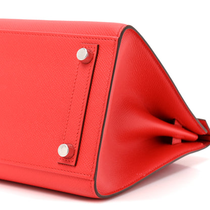 Hermes Epsom Birkin Sellier 25 Rouge De Coeur 9 of 16