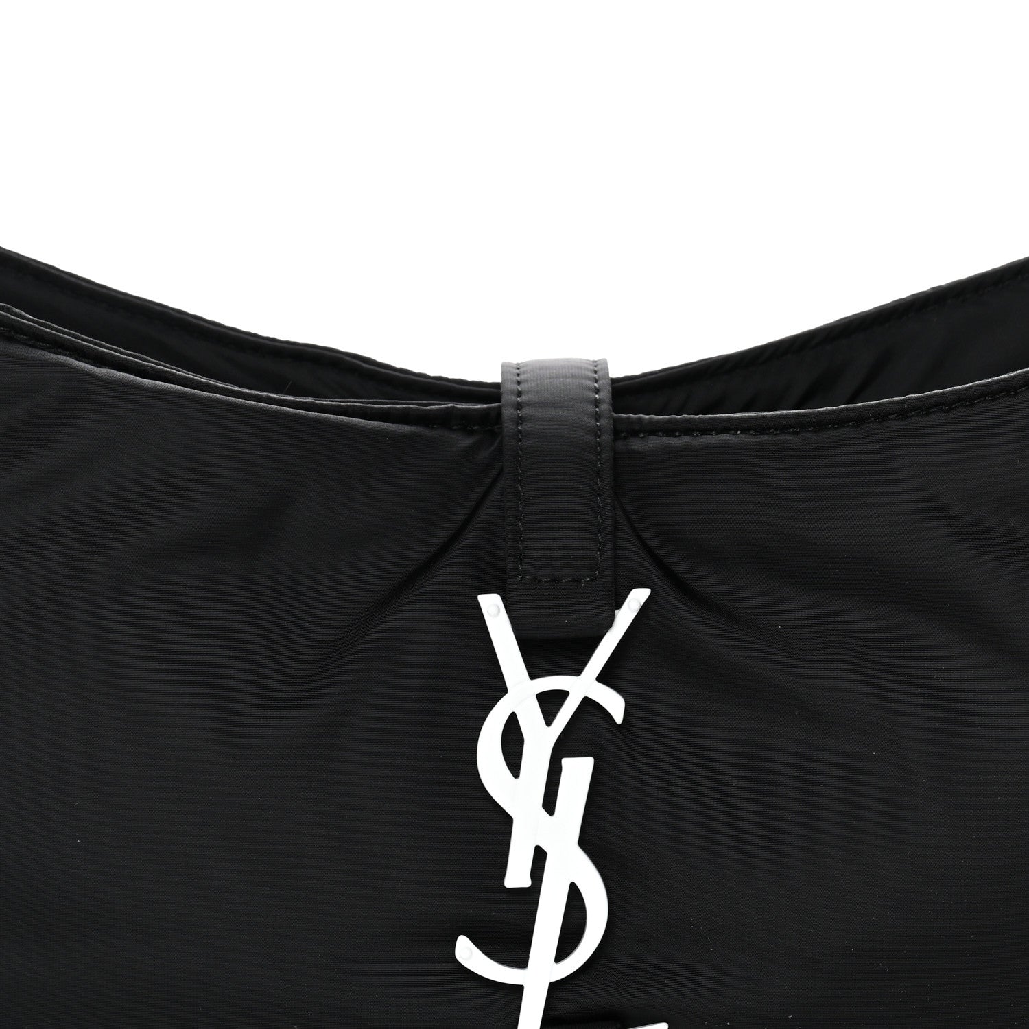 Saint Laurent Econyl Nylon Le 5 A 7 Hobo Black White 8 of 10