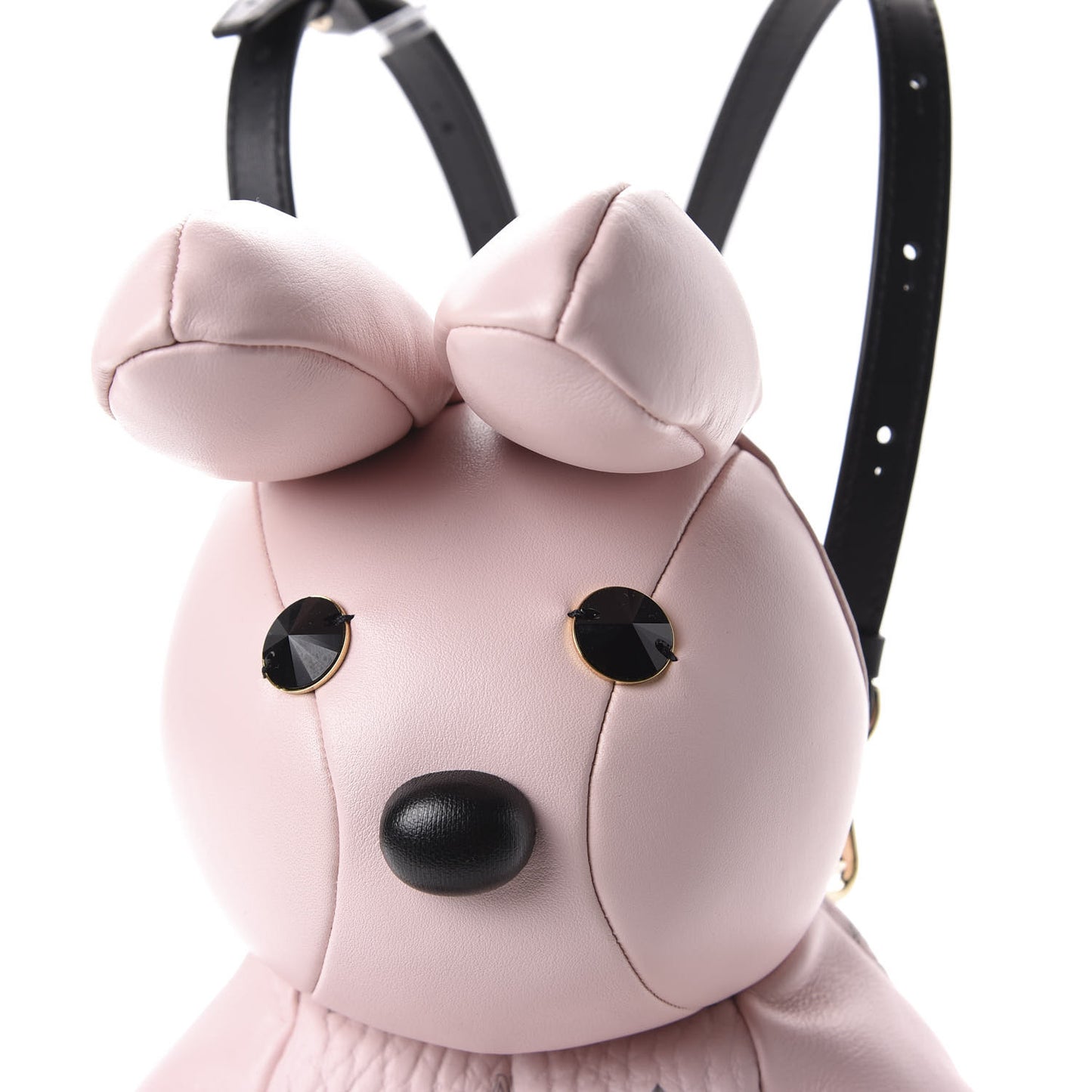 Calfskin Visetos Rabbit Zoo Doll Backpack Soft Pink