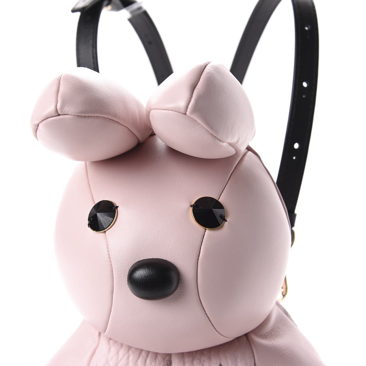 MCM Calfskin Visetos Rabbit Zoo Doll Backpack Soft Pink 9 of 9