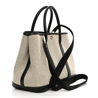 Hermes Twill D H Negonda Garden Party 30 TPM Ecru Black 5 of 21