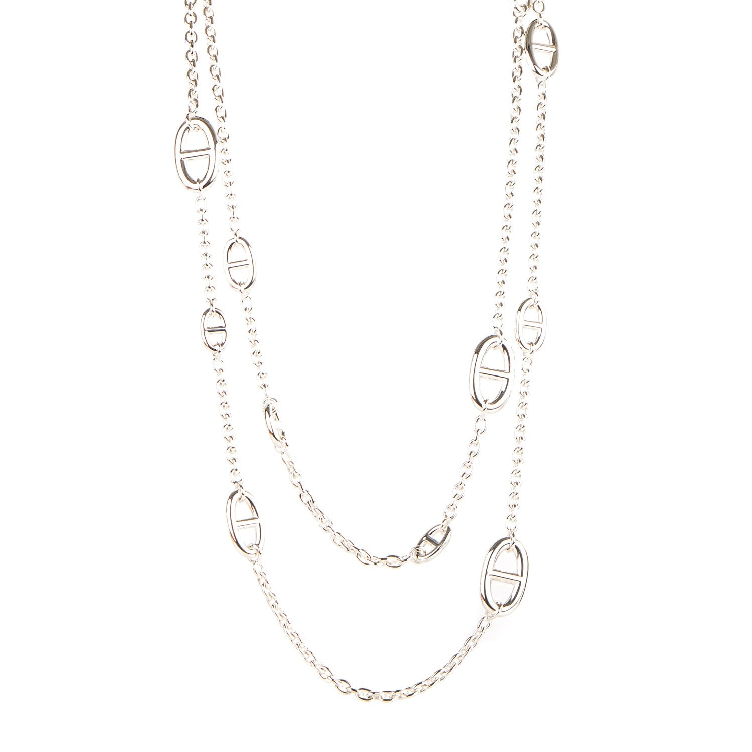 Hermes Sterling Silver Farandole Necklace 120 1 of 4