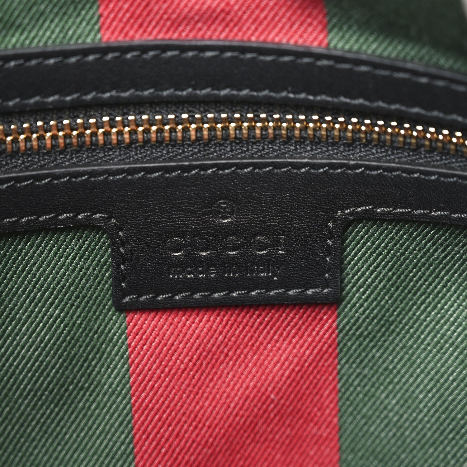 Gucci GG Supreme Monogram Emblem Medium Shoulder Bag Beige Ebony Black 6 of 9