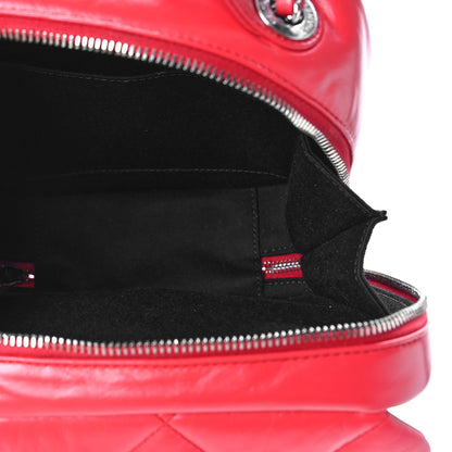 Chanel Aged Calfskin Quilted Top Handle Camera Case Red 4 of 9
